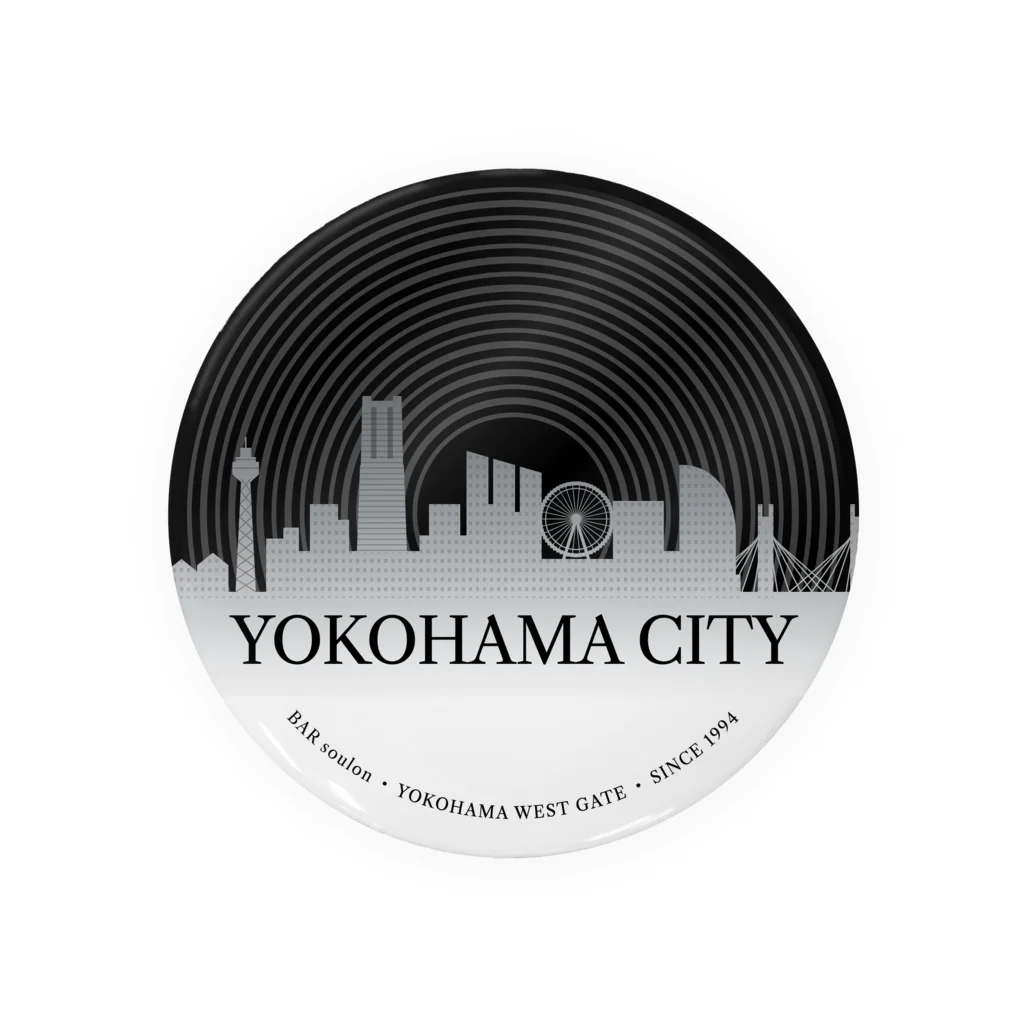YOKOHAMA CITY button badge