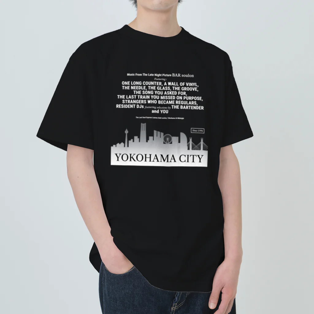 YOKOHAMA CITY T-shirt (black) on a model